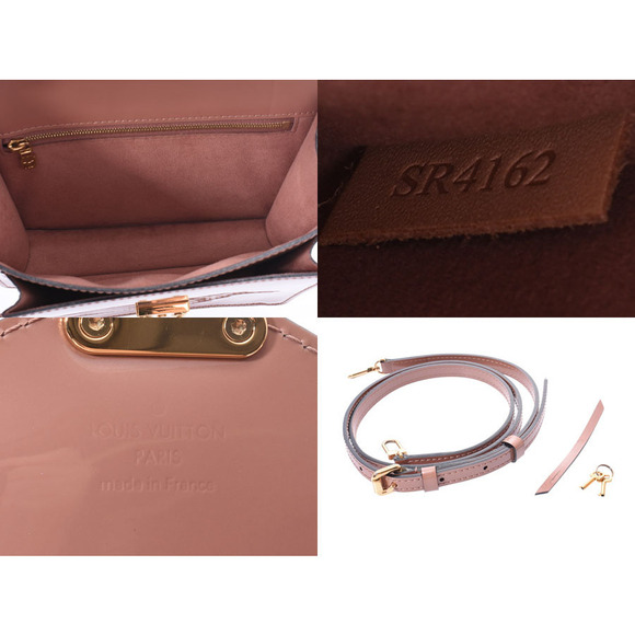 Louis Vuitton Pink Velours Vernis Monceau Bag Rose Handbag - Picture 9 of 9